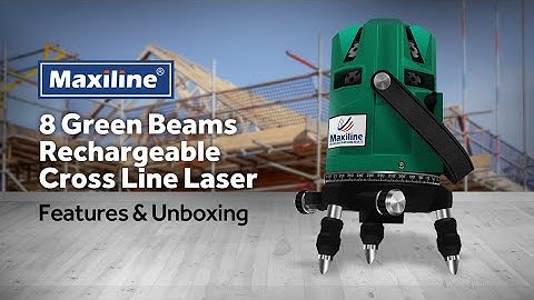 Maxiline 4V4HG1B Green Beam Self Leveling Cross Line Laser Level Unboxing and Featuring