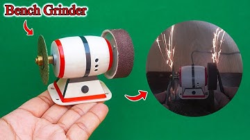 How To Make A Mini Bench Grinder At Home | Homemade Mini Bench Grinder | Bench Grinder DIY | Grinder