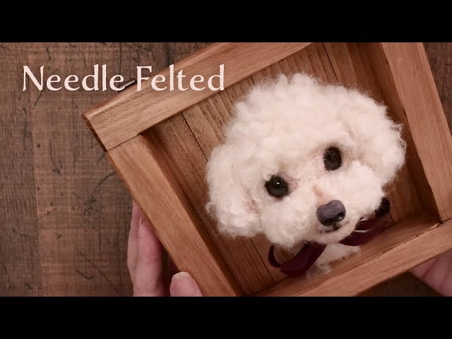 【羊毛フェルト】母の誕生日プレゼント トイプードル DIY Mothers birthday Needle Felted [Toy poodle]