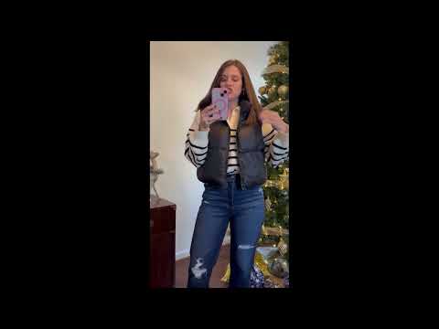 AUTOMET Womens Cropped Puffer Vest Winter Lightweight Sleeveless Warm Outerwear Vests Padded Gilet J
