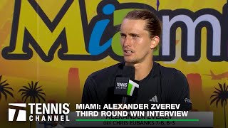 Alexander Zverev Secures His Spot In The Round of 16 In Miami | Miami 3R