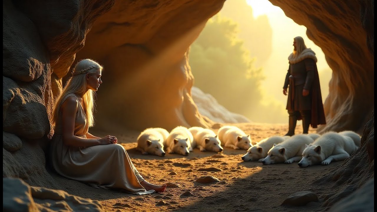 La Omega albina dio refugio a doce lobos en una cueva — por la mañana el Rey Alfa la declaró su Luna