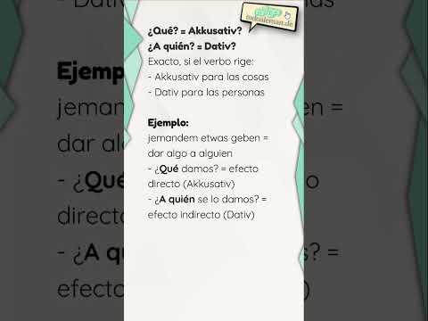 Vídeo: Està en datiu o acusatiu en alemany?