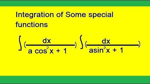 Integration of some special functions