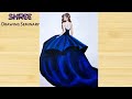 Drawing a Girl With Beautiful Blue Dress
