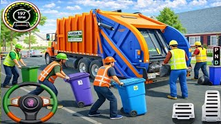 Garbage Trash Truck Realistic Simulator 3D - City Road Garbage Dumper Truck Games - Android GamePlay screenshot 4