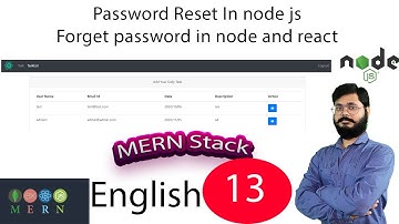 How to reset password in node in english | Forgot password in node and react | Password Reset Emails