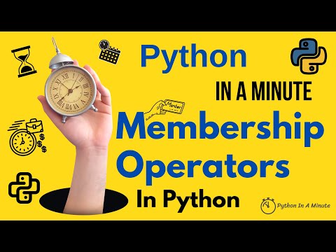 Python In A Minute | Membership Operators In Python - All operators explained
