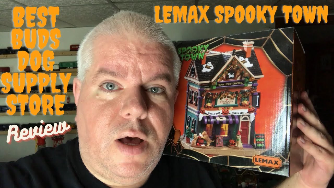 Lemax Spooky Town Best Buds Dog Supply Review YouTube