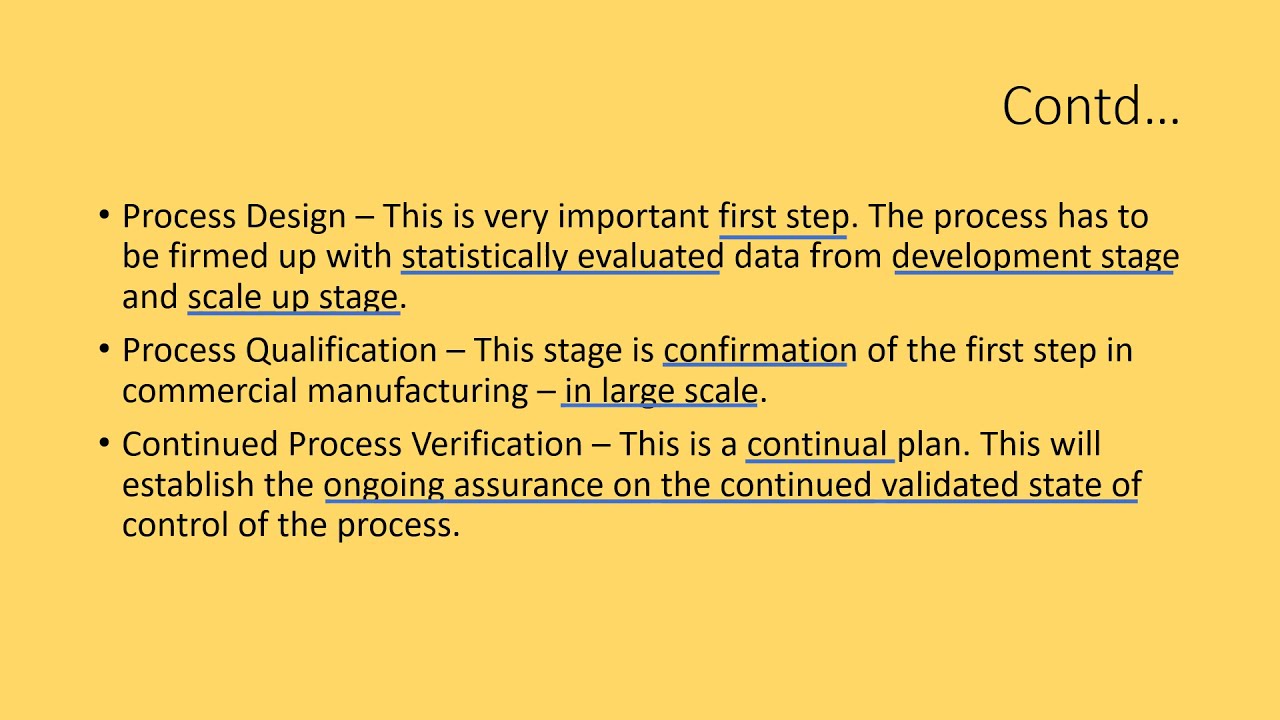 Manufacturing process validation features YouTube
