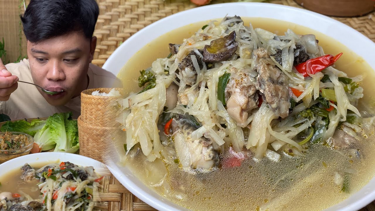 แกงกบใส่หน่อไม้ดองกับซุปบักเขือ#อ๋องแอ๋งฮั่นแน้ว 