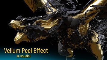 Houdini Vellum Peel Effect || Houdini Vellum Pell Off || Vellum Cloth Effect || Vellum Pell Off Shad