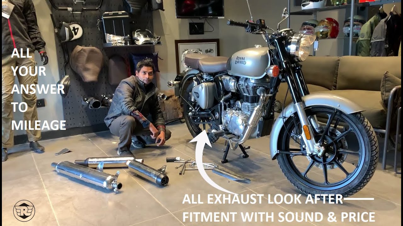 Royal Enfield All Exhaust With Price Sound Check  Look  Know About Mileage QA  Sales Man