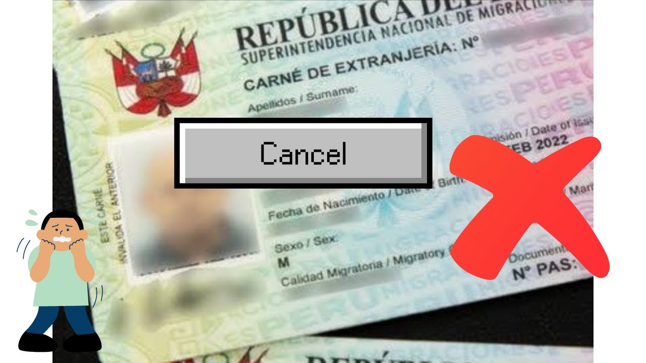 Cancelar calidad migratoria - Anular carnet de extranjería en Peru - Migraciones