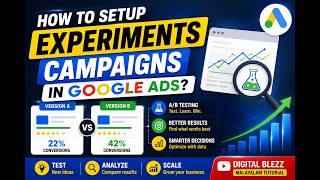 How to Set Up Google Ads Experiments Campaigns | Malayalam | Digital Blezz