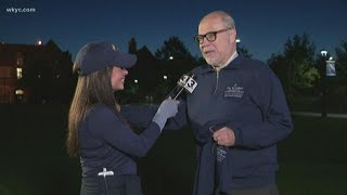 Hollie Strano reunites with one of her favorite professors at John Carroll University