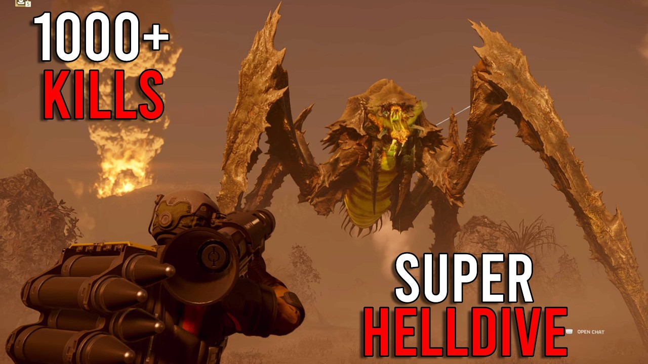 Helldivers 2 - 1000+ Kills Solo (Full Clear/Super Helldive) - YouTube