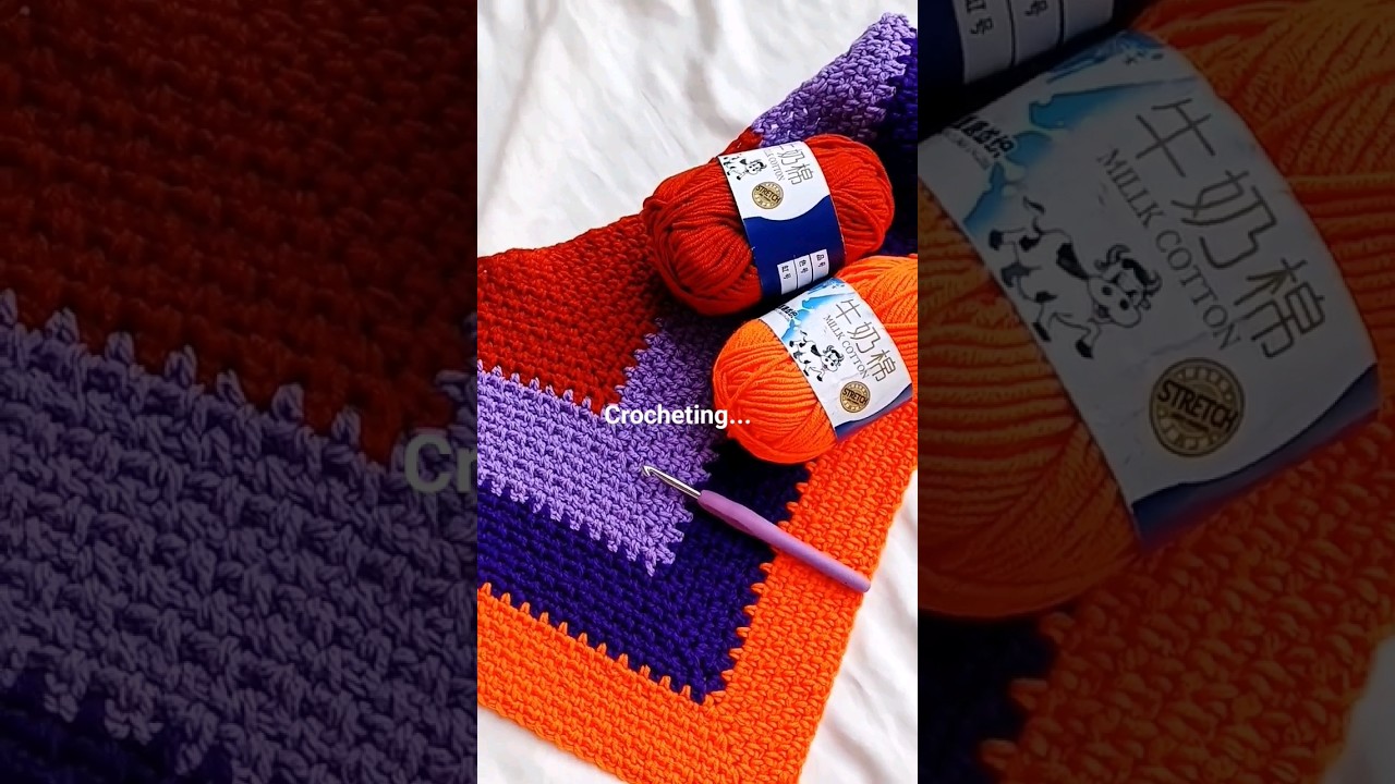 crocheting with milk cotton yarn for the first time. 