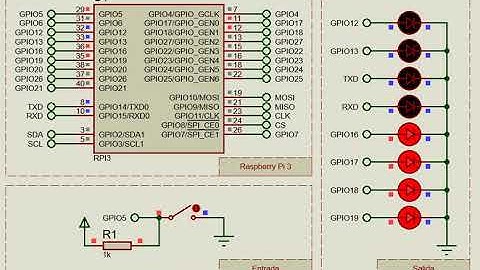 Raspberry pi con Python en Proteus (Luz de policía)