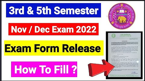 Delhi University / NCWEB 3rd & 5th Semester Exam Form Released Nov Dec Exam 2022 | How To Fill ? 😱