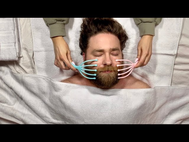 ASMR Beard, Face&Scalp Massage✨whisper #asmr 