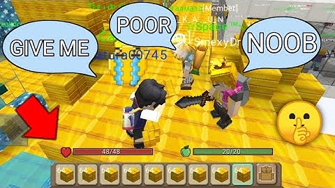 Noob Poor Prank Trade In SkyBlock!🤫🤣 (Blockman Go Blocky Mods)