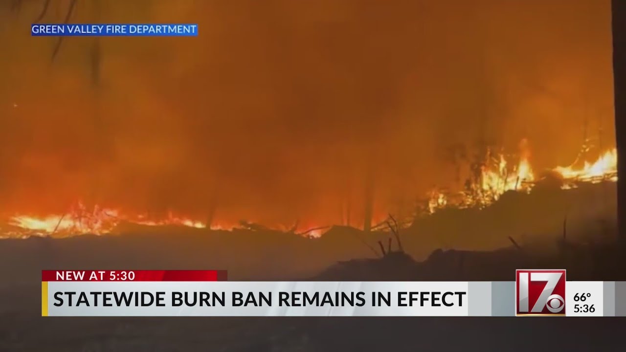 NC statewide burn ban still in effect - YouTube