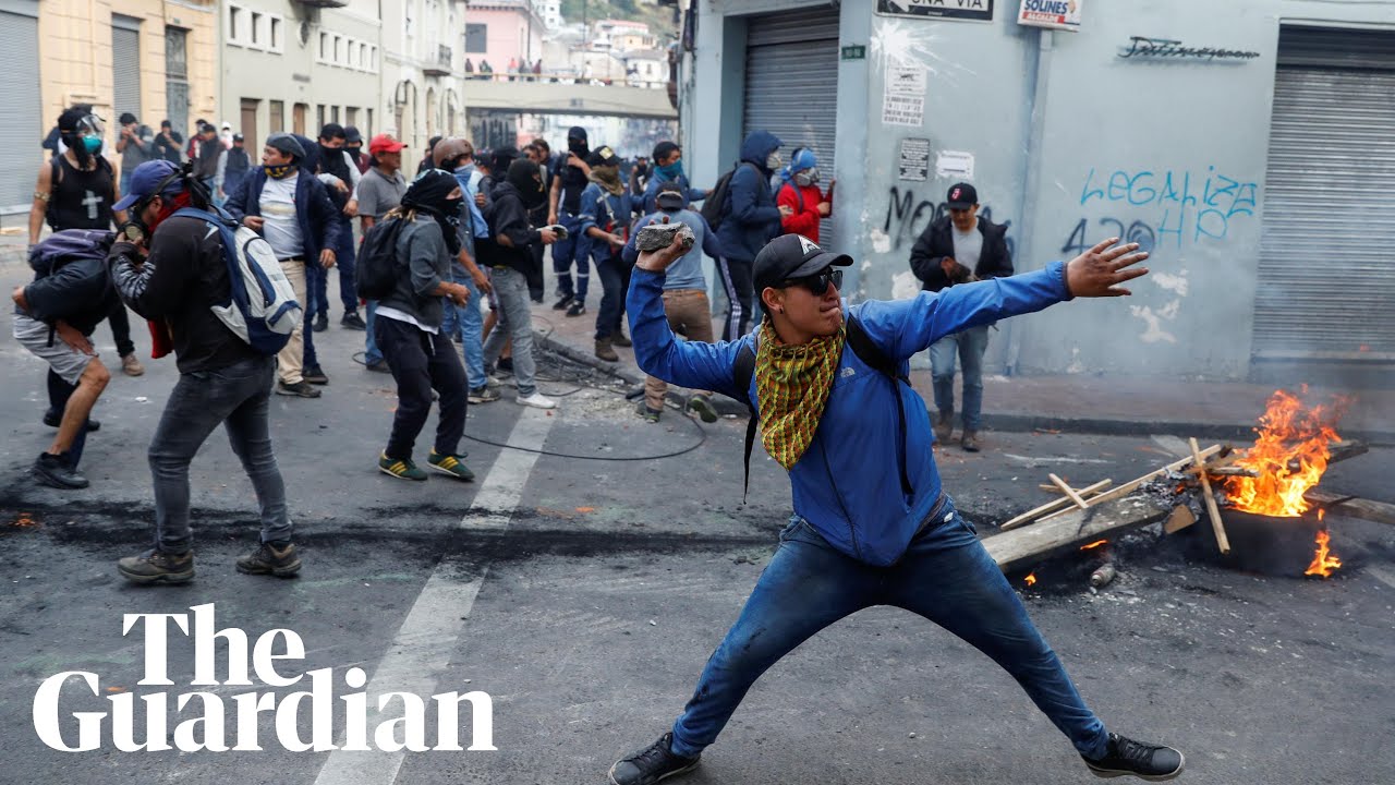 Violent protests in Ecuador force government to move