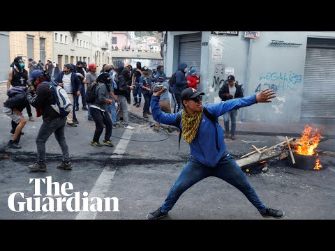 Violent protests in Ecuador force government to move