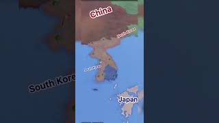 Korean War but made with Paintable World Map in CBW (Also Known as Countryball World) #shorts #cbw
