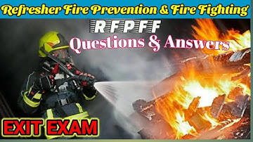Refresher FPFF Questions with Answers || RFPFF Exit Exam ||DG Shipping Online Exit Exam