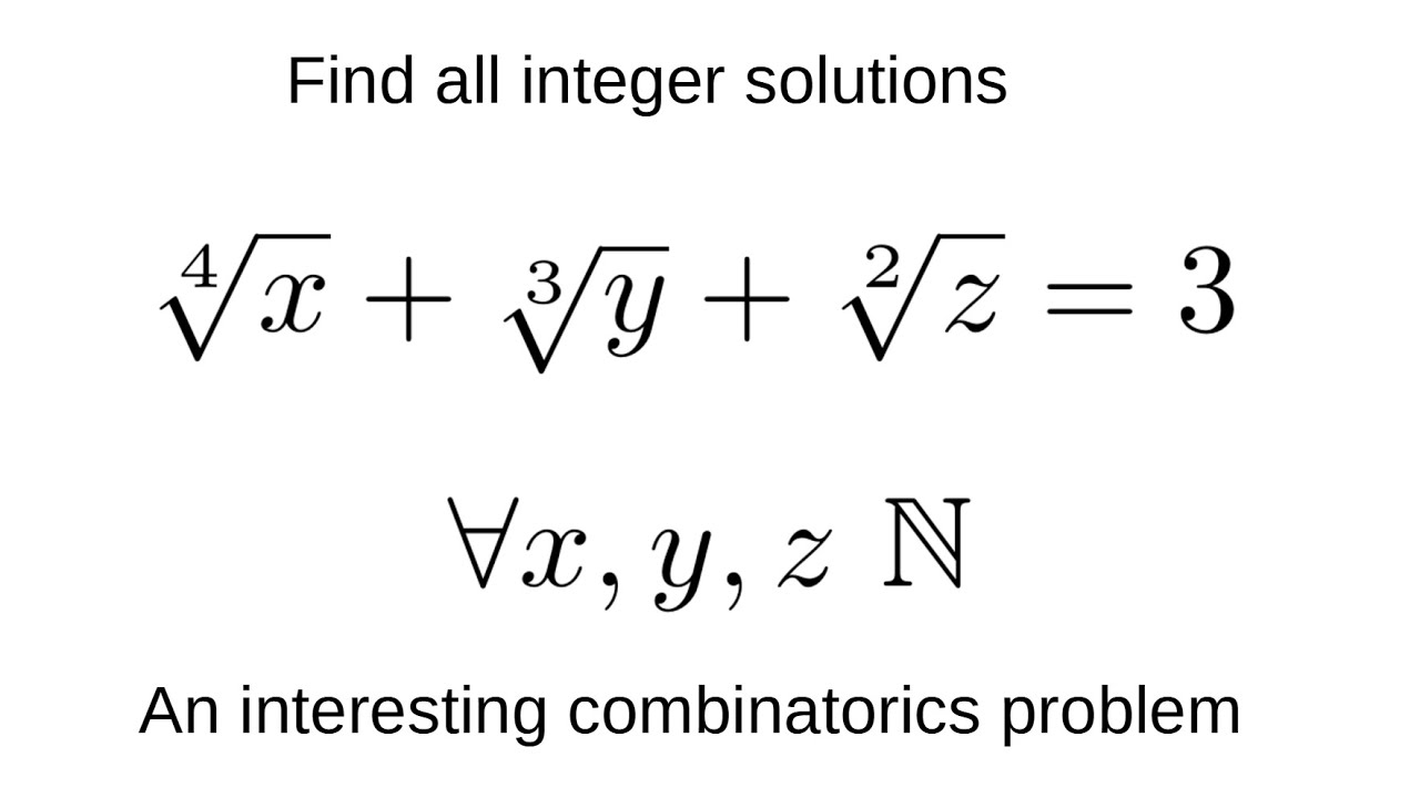 Nice Olympiad like combinatorics problem. - YouTube