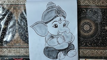 How To Draw Ganapti With Modak -Pencil Sketch| Ganesh Chaturthi Drawing| Easy Pencil Drawing| Chitra