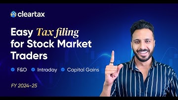 ITR FIling for Stock Market Traders | ITR 3 | F&O Income Tax Filing FY 2024-25| Carry Forward Losses