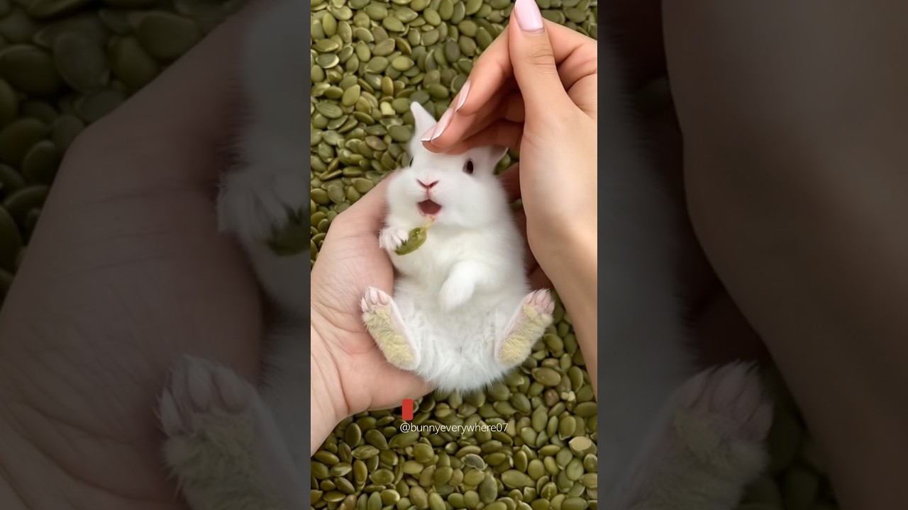 Cute Rabbit eating Sunflower seeds 🌻