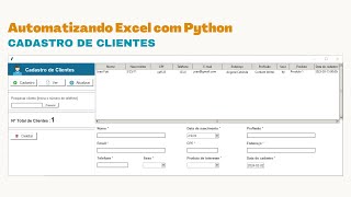 Automatizando Excel com Python: Cadastro de Clientes em Python Parte#01