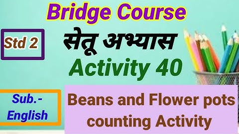 सेतू अभ्यासक्रम इयत्ता दुसरी.इंग्रजी Activity 40.English Activity दिवस चाळीसावा.Bridge course Std 2