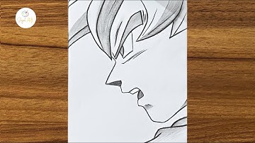 How to draw Goku Ultra Instinct || Easy anime drawing step by step || Anime character drawing