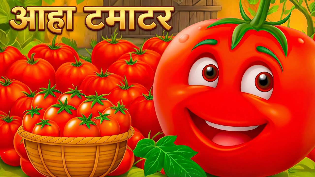 आहा टमाटर - Aaha Tamatar Bade Mazedar | Hindi Nursery Rhymes And Kids Song | All Rhyms in Hindi