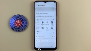 Support menu, virtual Home button on Samsung A03 Android 13