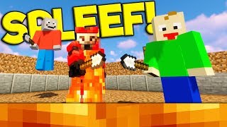 We Created a Laval Spleef Arena and Fought to the Death in Minecraft Multiplayer!