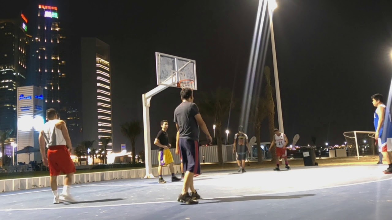 Set Game Basketball after work. Marina vs Dalma Al Bahar Corniche Abu