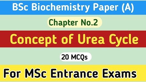 MCQs on Urea Cycle - BSc Biochemistry - School of Biology
