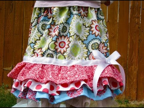 Ruffled Rhumba Skirt Tutorial - No Pattern Needed! - YouTube