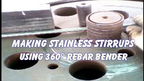 Making stainless stirrups using 360° REBAR BENDER MACHINE