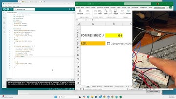 2025 ARDUINO-EXCEL : DATA STREAMER - PHOTORESISTANCE-LED