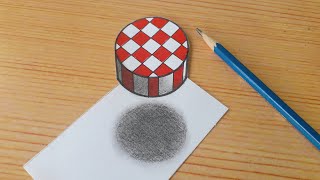 3d Drawing Floating On Paper / How To Draw Easy Art For Beginners #shorts