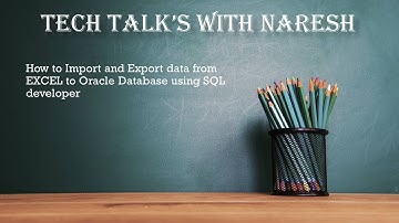 How to Import and Export data from EXCEL to Oracle Database using SQL developer