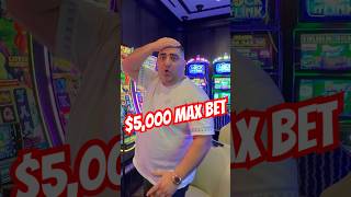 $5,000 Max Bet Bonus On Million Dollar Slot #Shorts #vegas #fyp #slots