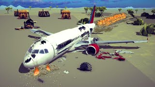 Brutal Airplane Crashes And Emergency Landings | Besiege